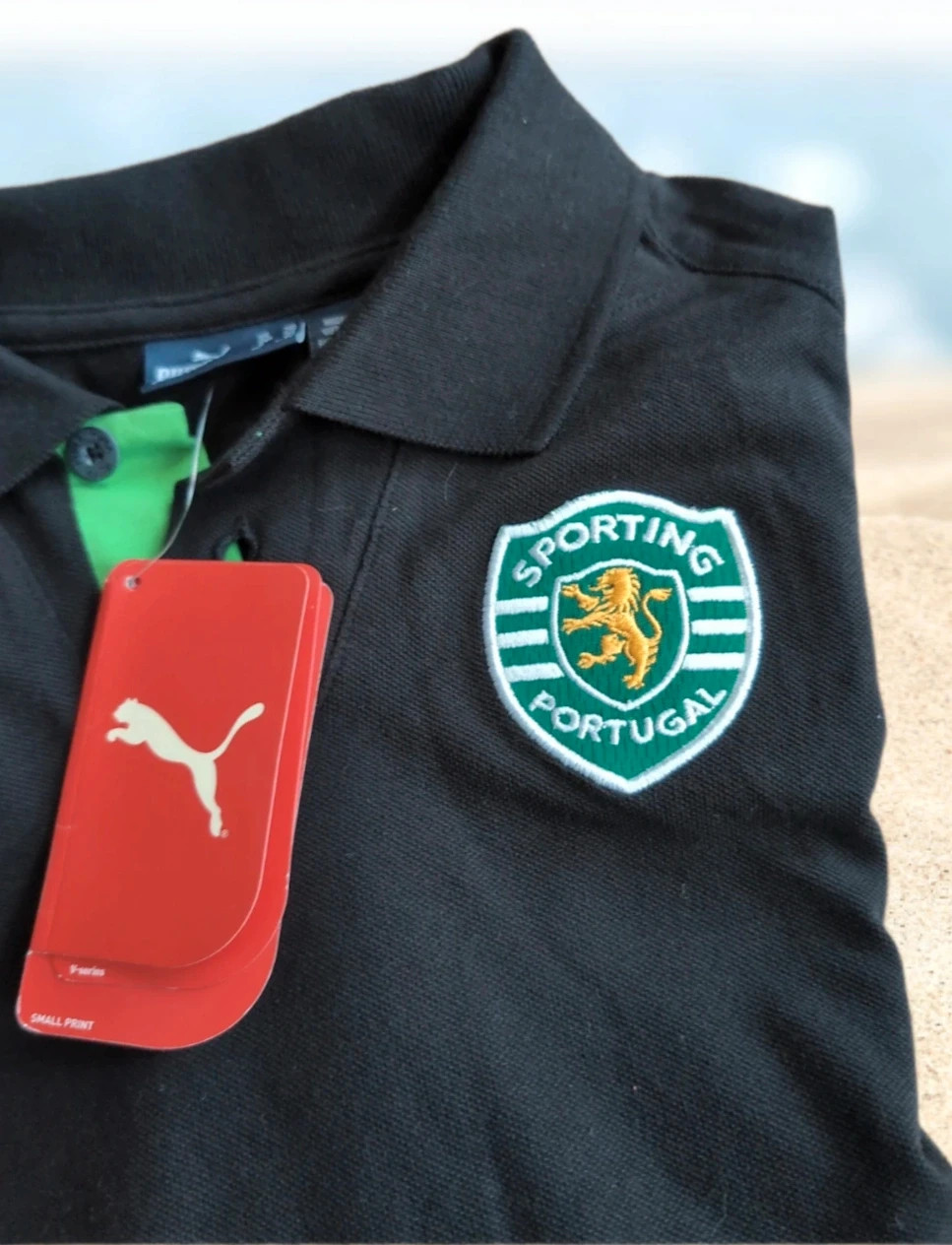 Polo rugby Puma Sporting Portugal noir vert NEUF étiquette 14 ans 164 cm – Puma – taille 14 ans 5