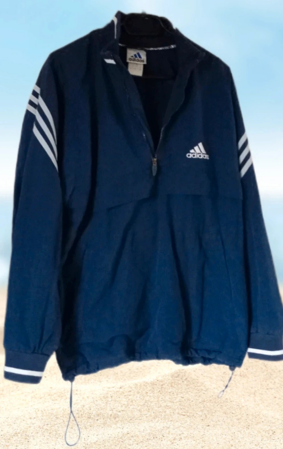 Adidas Vintage Collector – Veste Polaire / Coupe-Vent Bleu Marine – Adidas – taille M 2