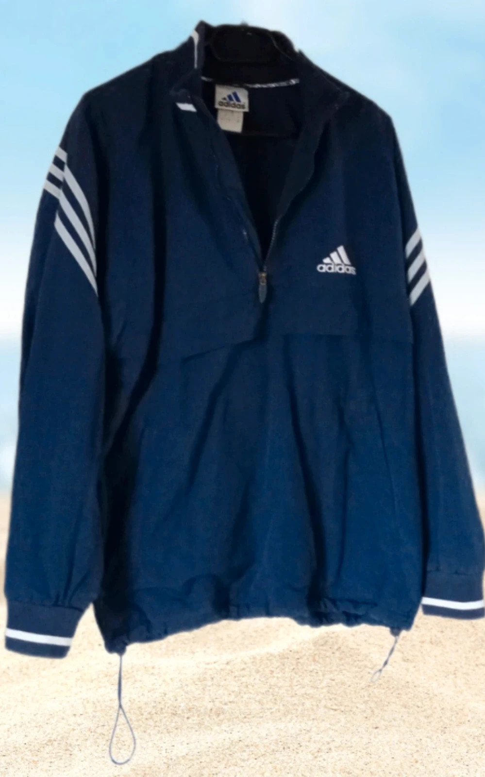 Adidas Vintage Collector – Veste Polaire / Coupe-Vent Bleu Marine