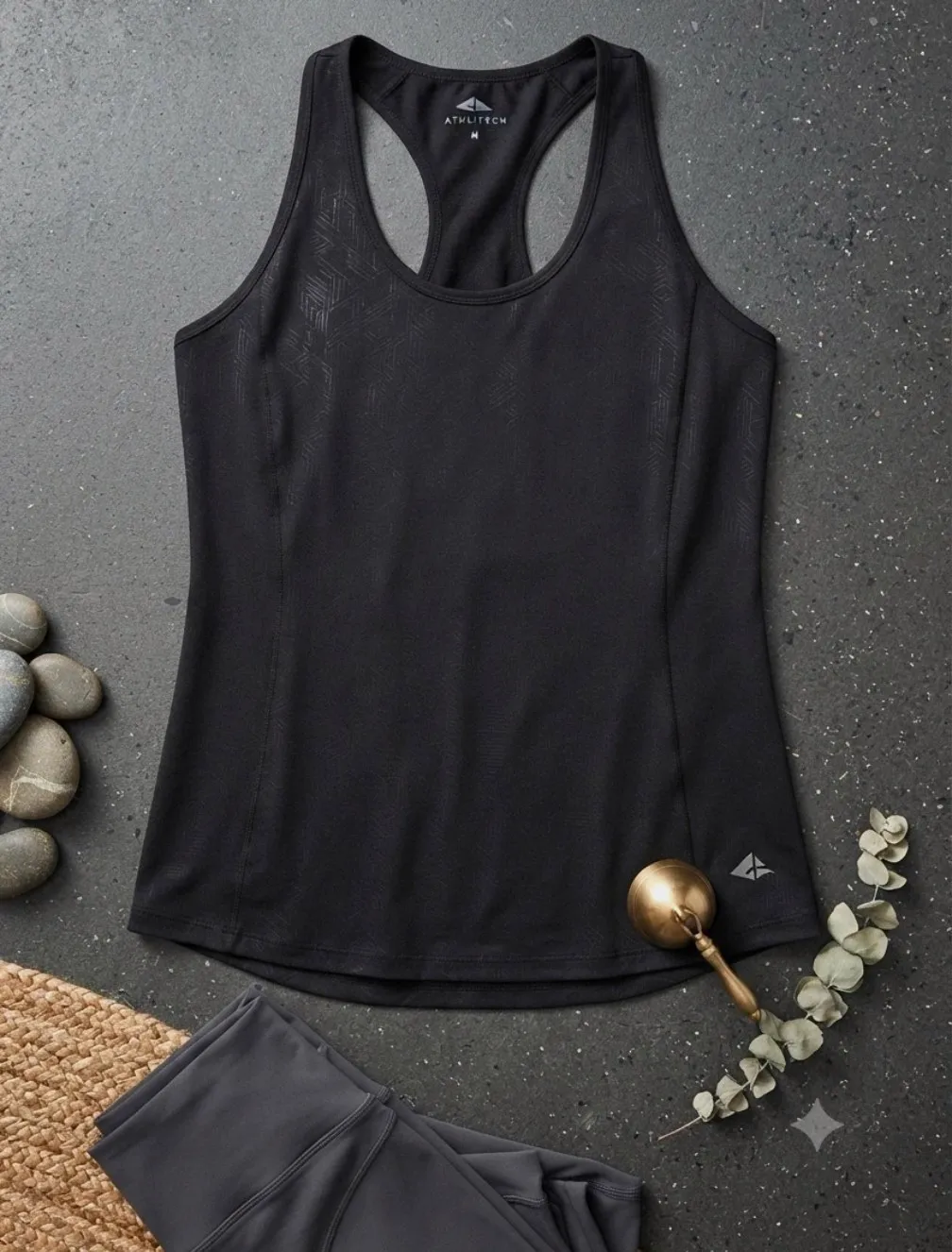 Débardeur de sport noir Athletech taille M Fitness - Running – Athletech – taille EU 38 2