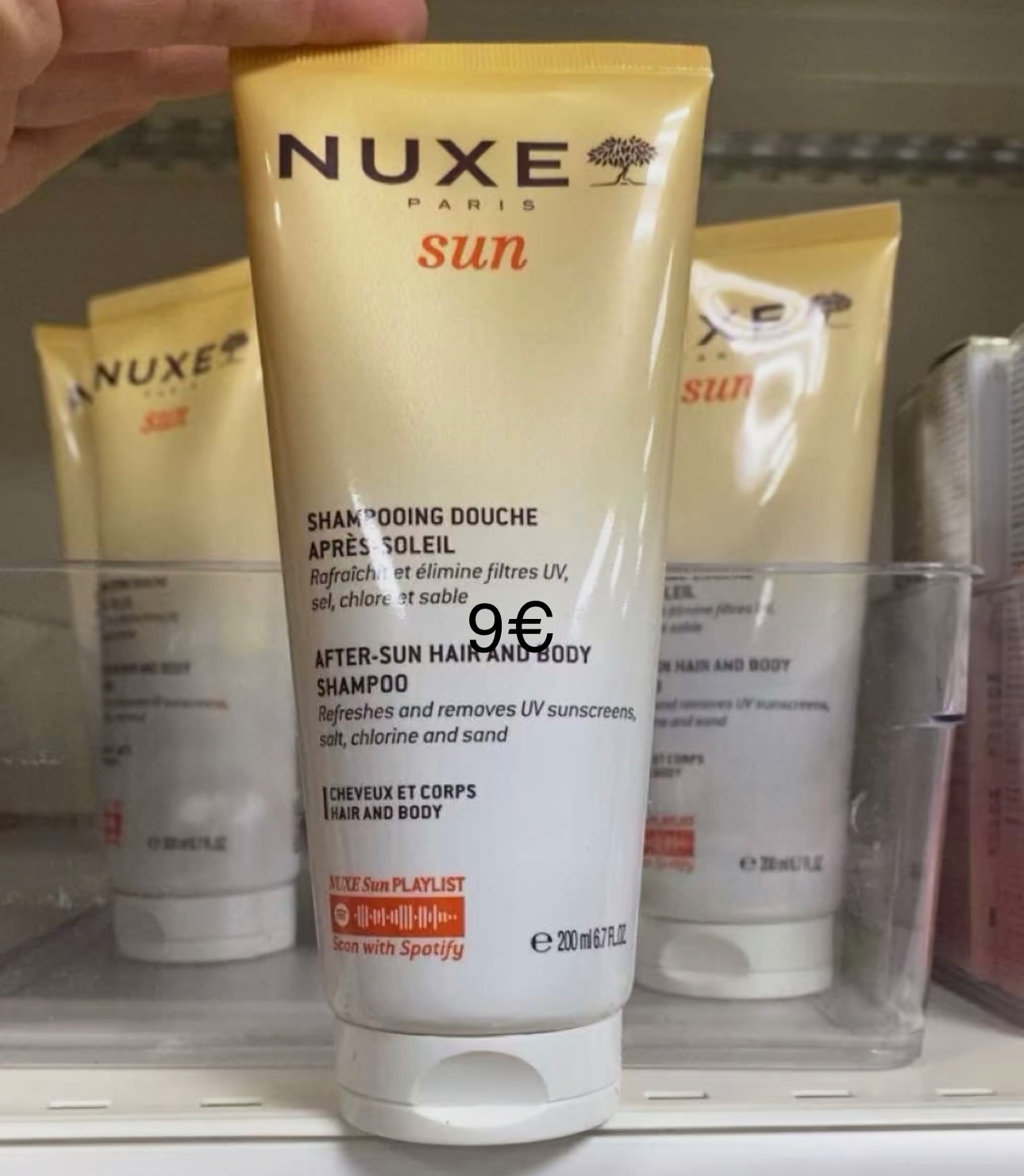 Shampoing de douche apres soleil nuxe 