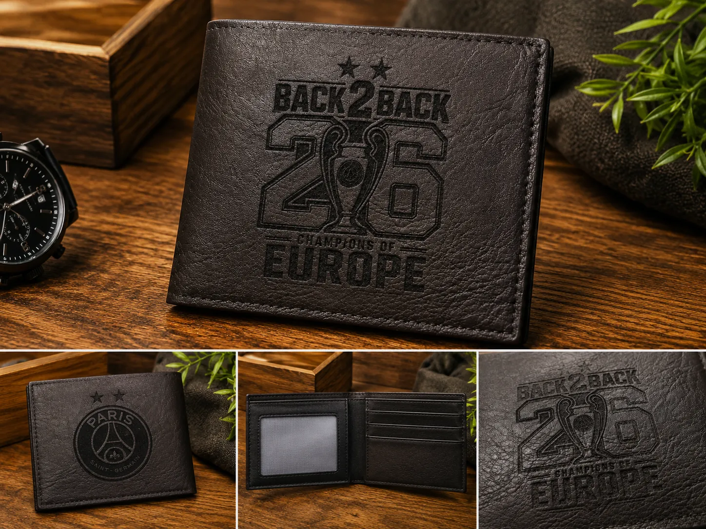 Portefeuille Logo Psg – Pas de marque – noir 2
