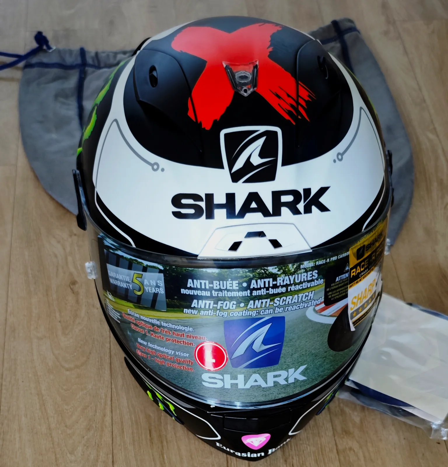Casque moto Shark Race-R Pro Monster Energy taille L – Shark 6