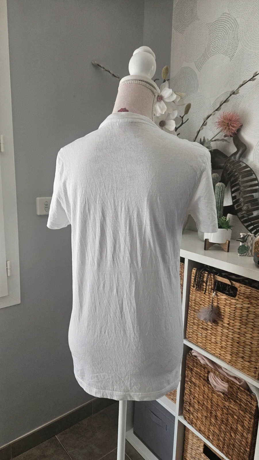 T-shirt blanc Bershka