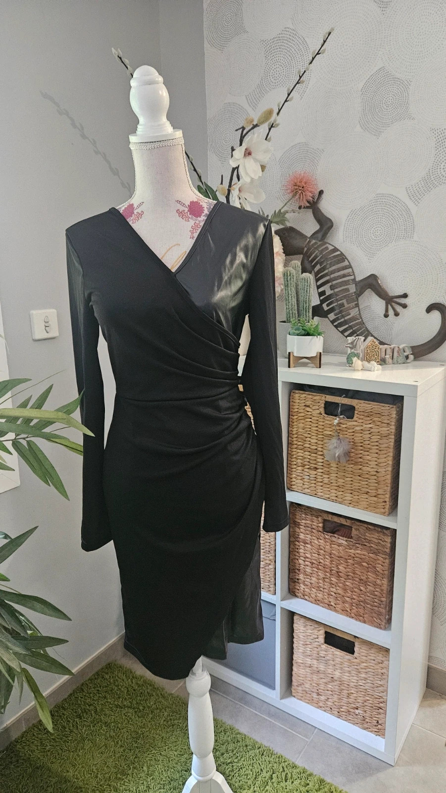 Robe Shein noire bi-matière Neuve