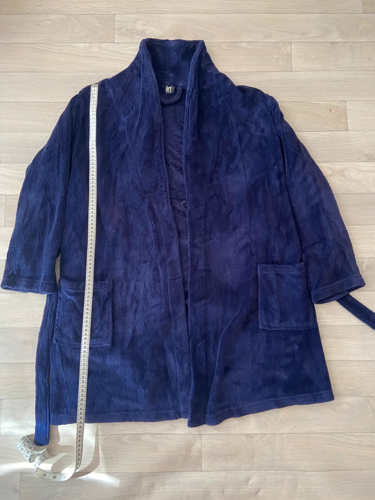 Peignoir enfant bleu foncé
