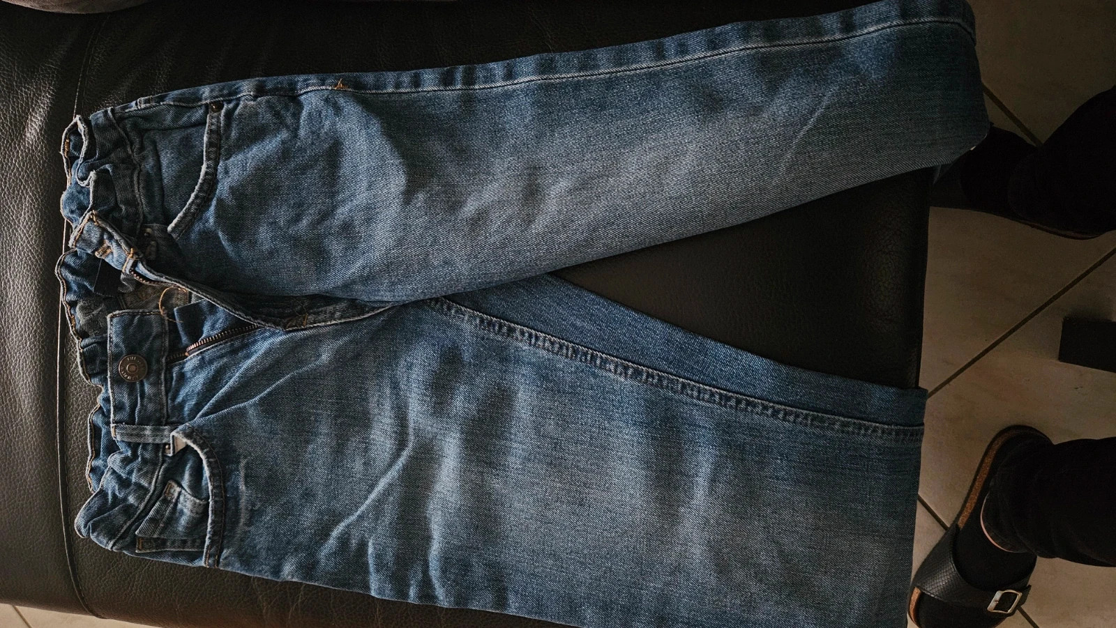 2 Jeans garçon regular bleu foncé