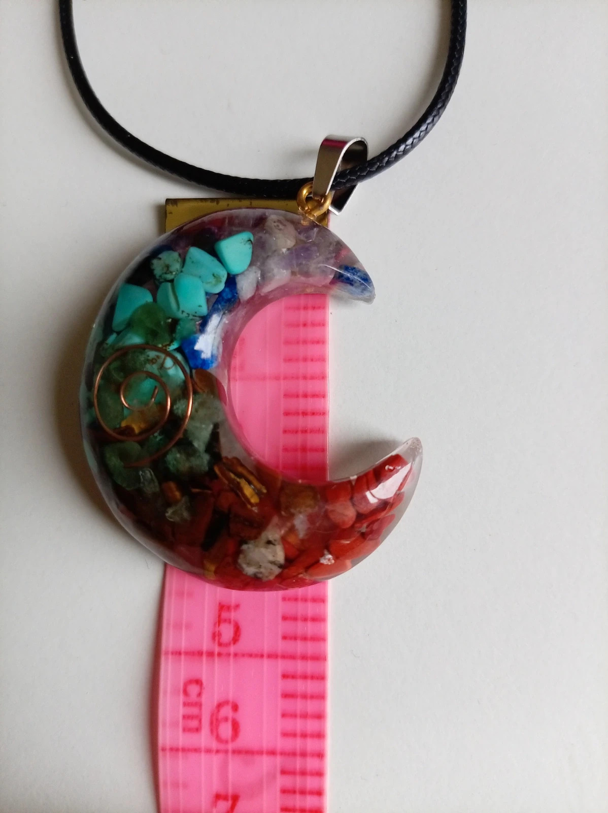 Colgante Luna 7 Chakras Moon Pendant piedras naturales Crystal Jewelry box included – Local 5