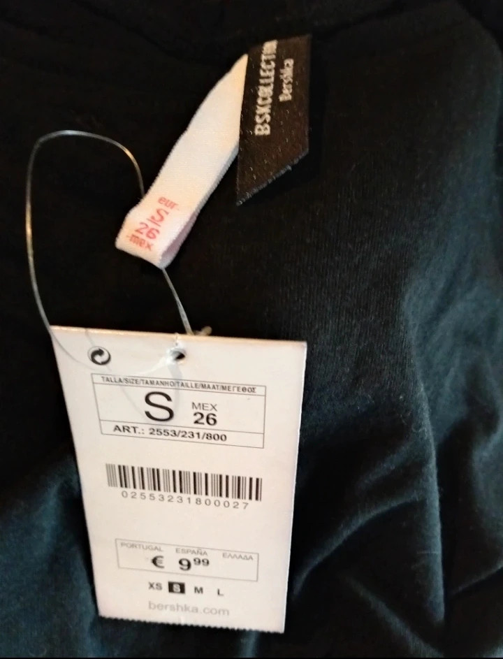 Camiseta Bershka negra lazo espalda talla s t-shirt back bow S – Bershka – taille S / 36 / 8 2
