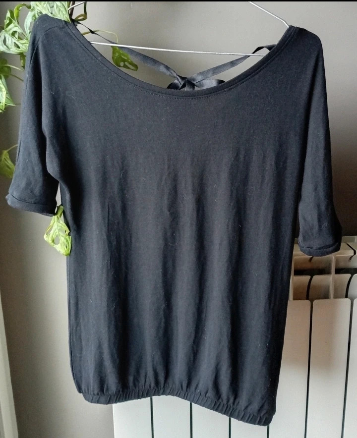 Camiseta Bershka negra lazo espalda talla s t-shirt back bow S – Bershka – taille S / 36 / 8 3