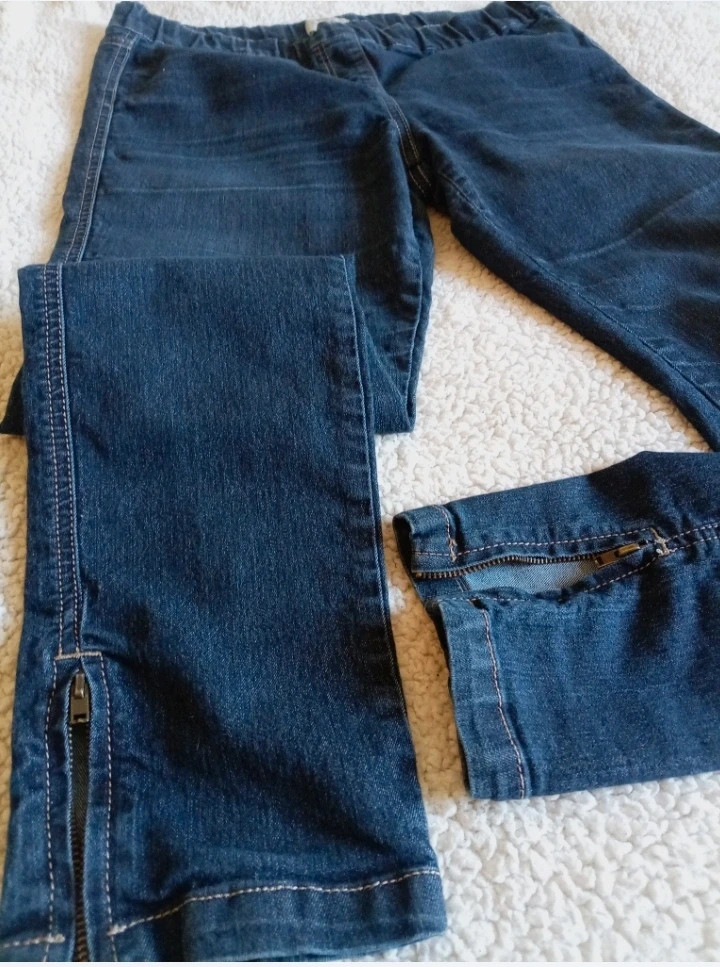 Jeans Cortefiel Jegging Skinny Denim Azul Oscuro Elastic Ankle Zip Vintage Aesthetic Talla L Size L – Cortefiel – taille L / 40 / 12 2