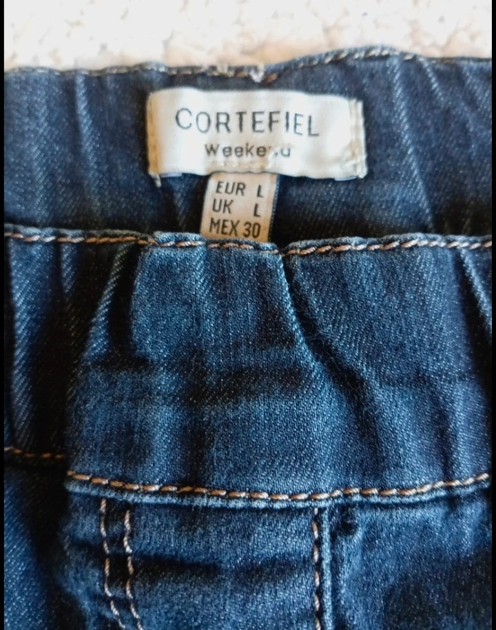 Jeans Cortefiel Jegging Skinny Denim Azul Oscuro Elastic Ankle Zip Vintage Aesthetic Talla L Size L – Cortefiel – taille L / 40 / 12 3