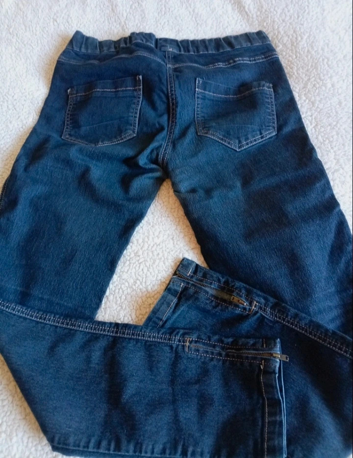 Jeans Cortefiel Jegging Skinny Denim Azul Oscuro Elastic Ankle Zip Vintage Aesthetic Talla L Size L – Cortefiel – taille L / 40 / 12 5
