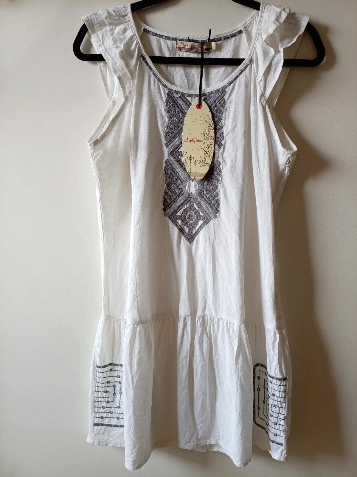 Vestido Boho Chic Algodon Sophyline Entretiempo Otoño M L Robe Automne – Sophyline – taille M / 38 / 10