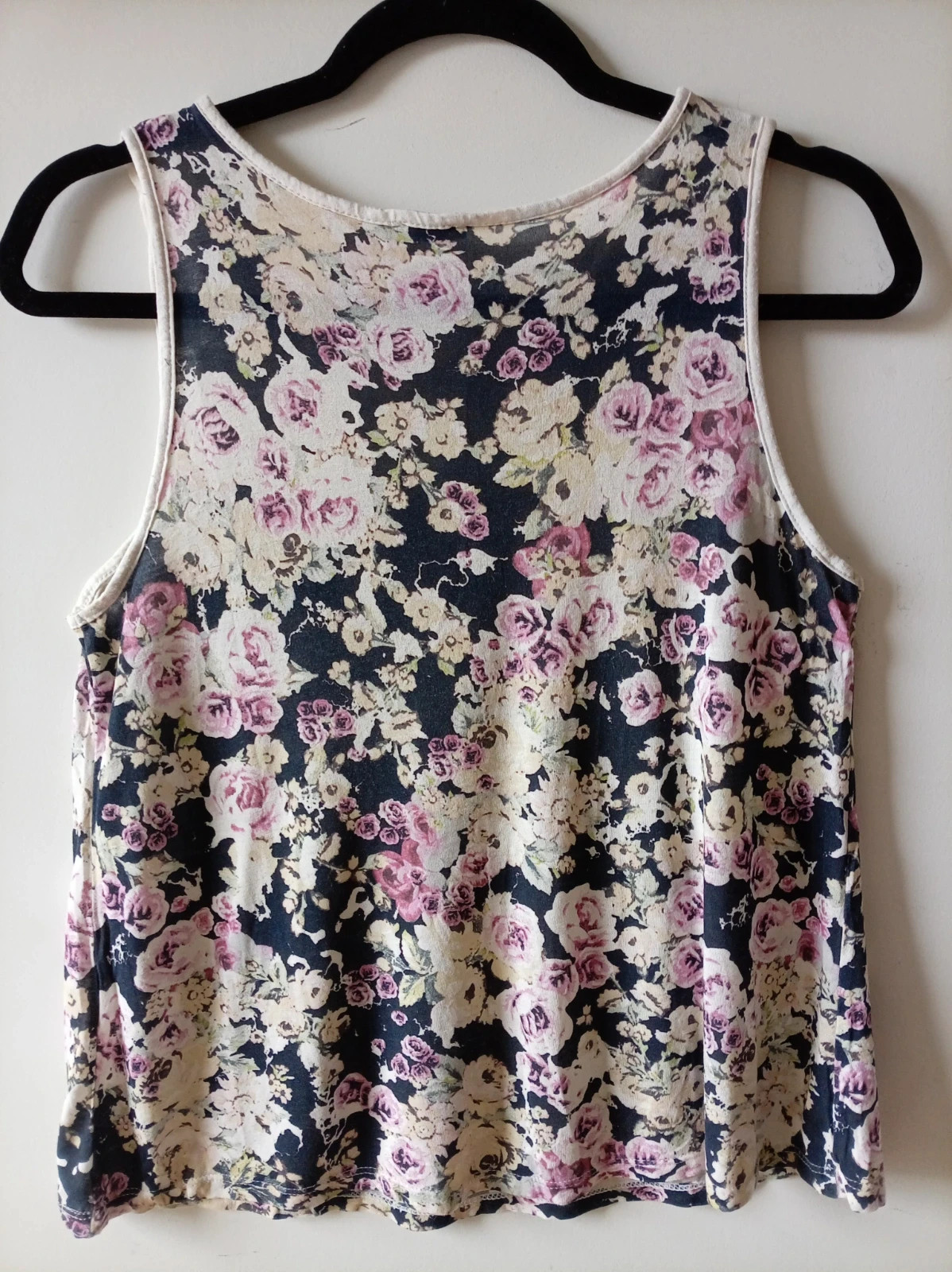 Top camiseta floral dentelle lace floral print pimkie vintage S M romantic coquete – Pimkie – taille M / 38 / 10 4