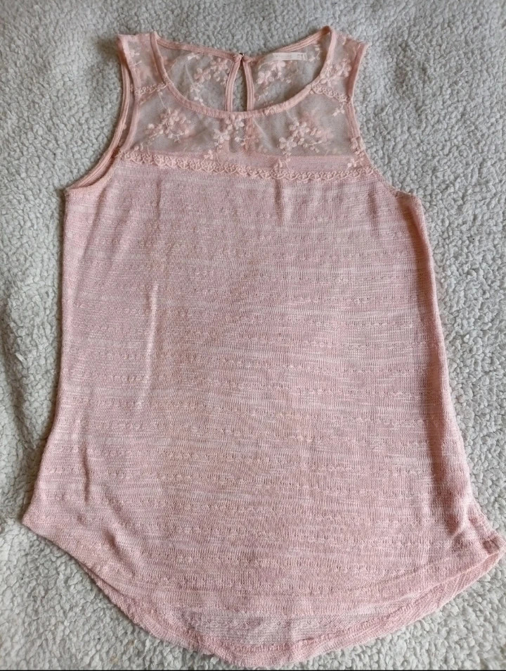 Top Encaje Rosa Pastel Bershka Pink Lace Top Size M – Bershka – taille M / 38 / 10 2