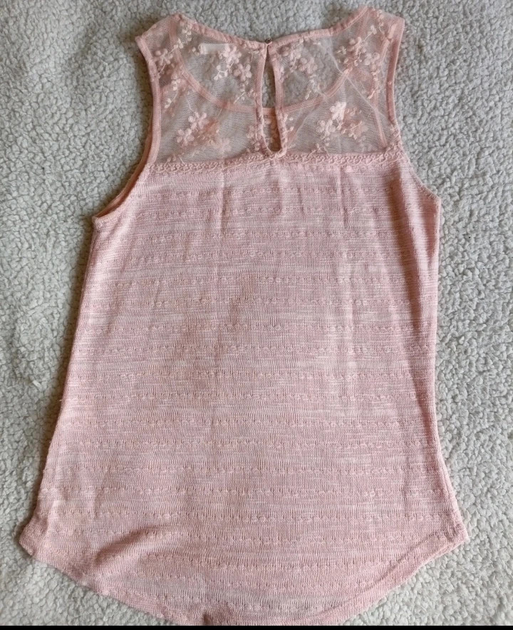 Top Encaje Rosa Pastel Bershka Pink Lace Top Size M – Bershka – taille M / 38 / 10 3