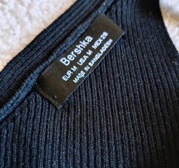 Top Tirantes Strapless Knit Bershka Tank Top V Neck Talla M – Bershka – taille M / 38 / 10 3
