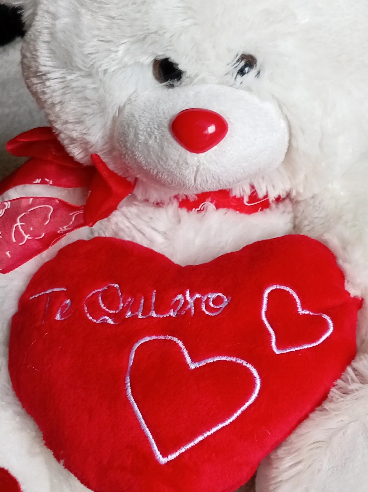 oso peluche blanco te quiero corazón artesania beatriz san valentin regalu amor 25 cm – Blanco – taille Taille unique 3
