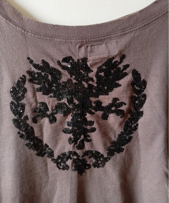 Camiseta Colcci Y2K graphic top t shirt brown cat cyber grunge fairycore S M – Colcci – taille S / 36 / 8 4