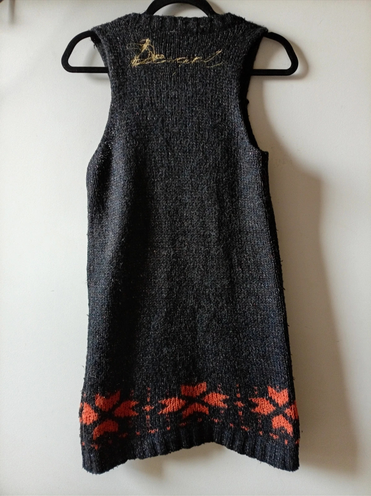 Vestido pijo pigu Desigual floral bordado knit tunic dress talla S M 36 38 – Desigual – taille M / 38 / 10 2