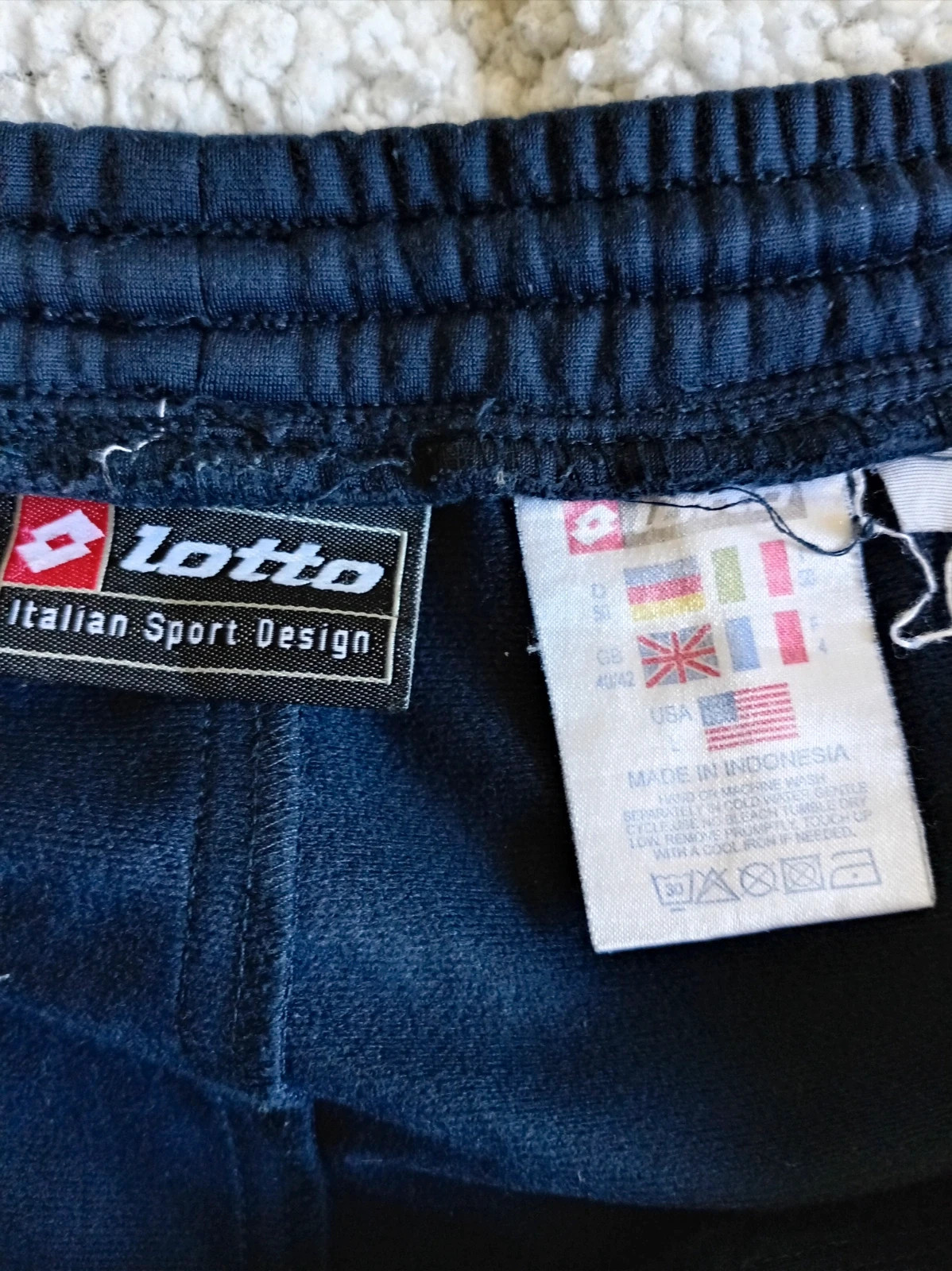 Pantalón chándal Lotto vintage navy blue track pants L XL streetwear Y2K retro tracksuit sport – Lotto – taille L 4