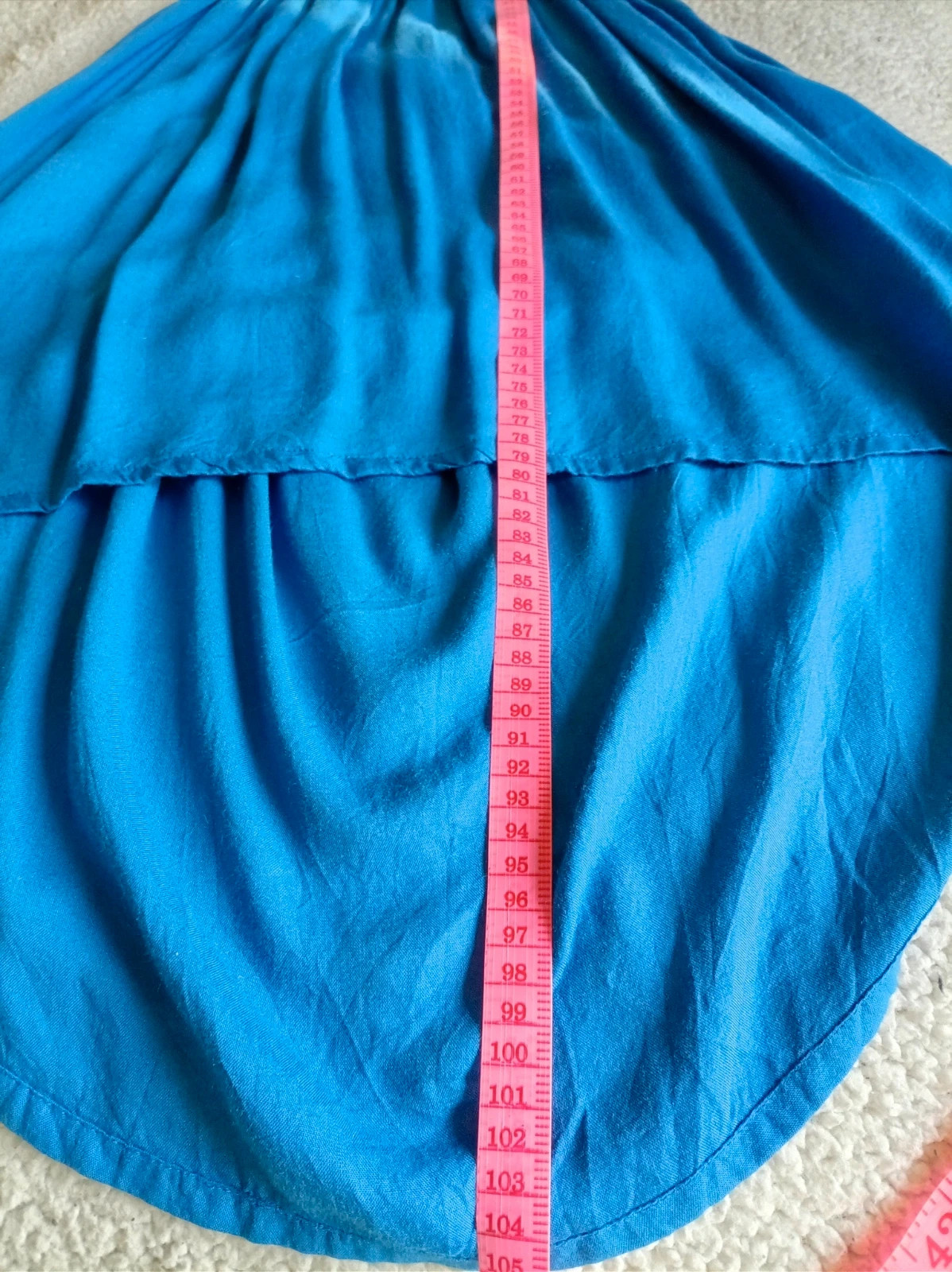Vestido asimétrico con espalda descubierta Robe asymétrique Stradivarius blue dress Talla S 36 – Stradivarius – taille S / 36 / 8 5