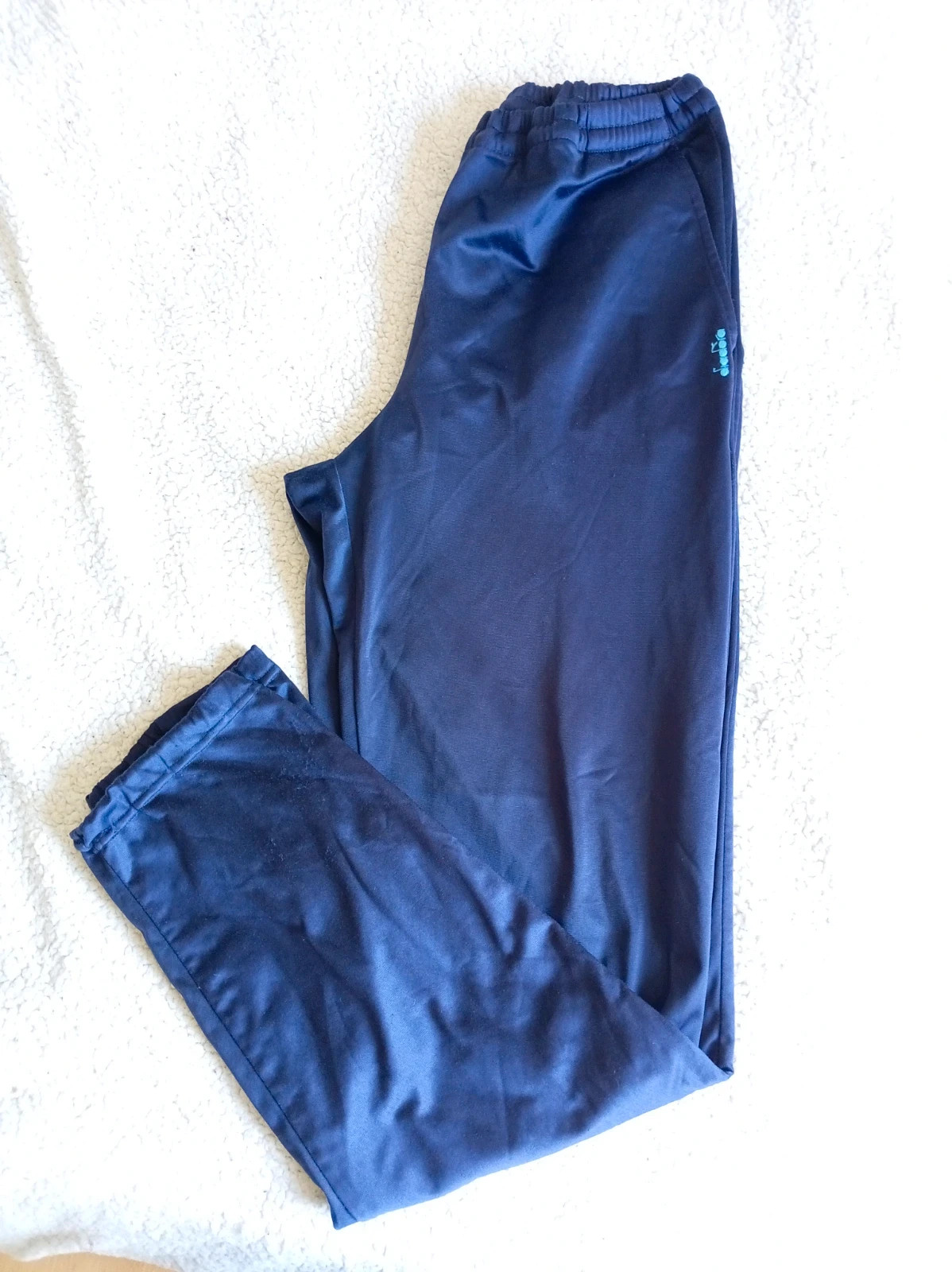 Pantalón chándal Diadora vintage navy blue track pants talla L 42 retro 90s streetwear urbano