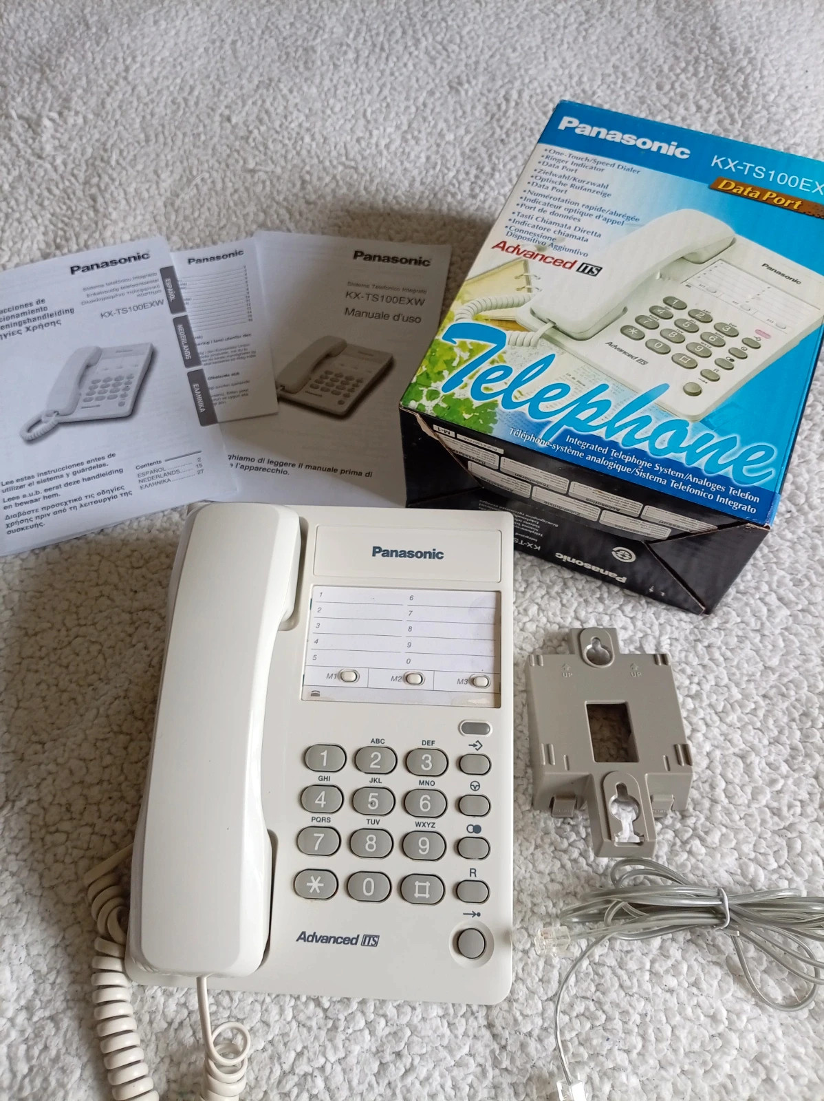 Telefono fijo Panasonic KX TS100EXW vintage landline phone