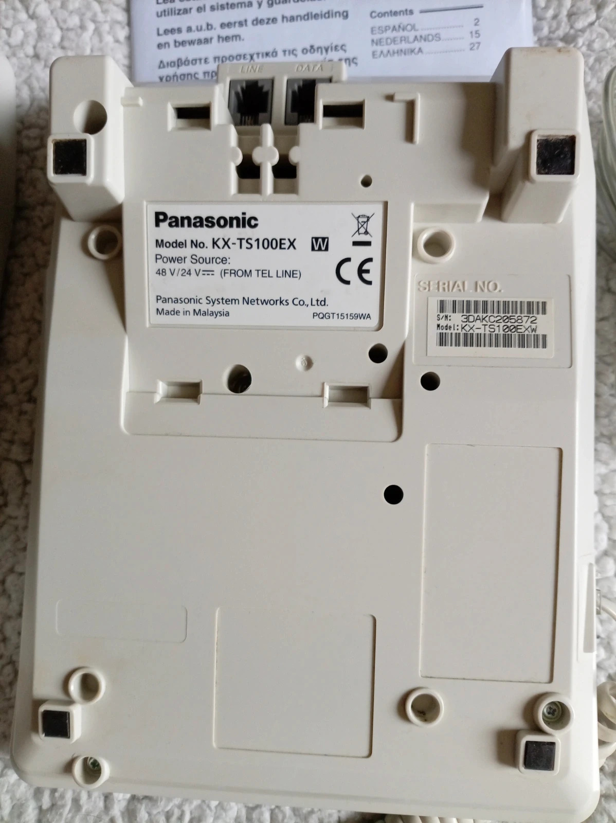 Telefono fijo Panasonic KX TS100EXW vintage landline phone – Panasonic 3