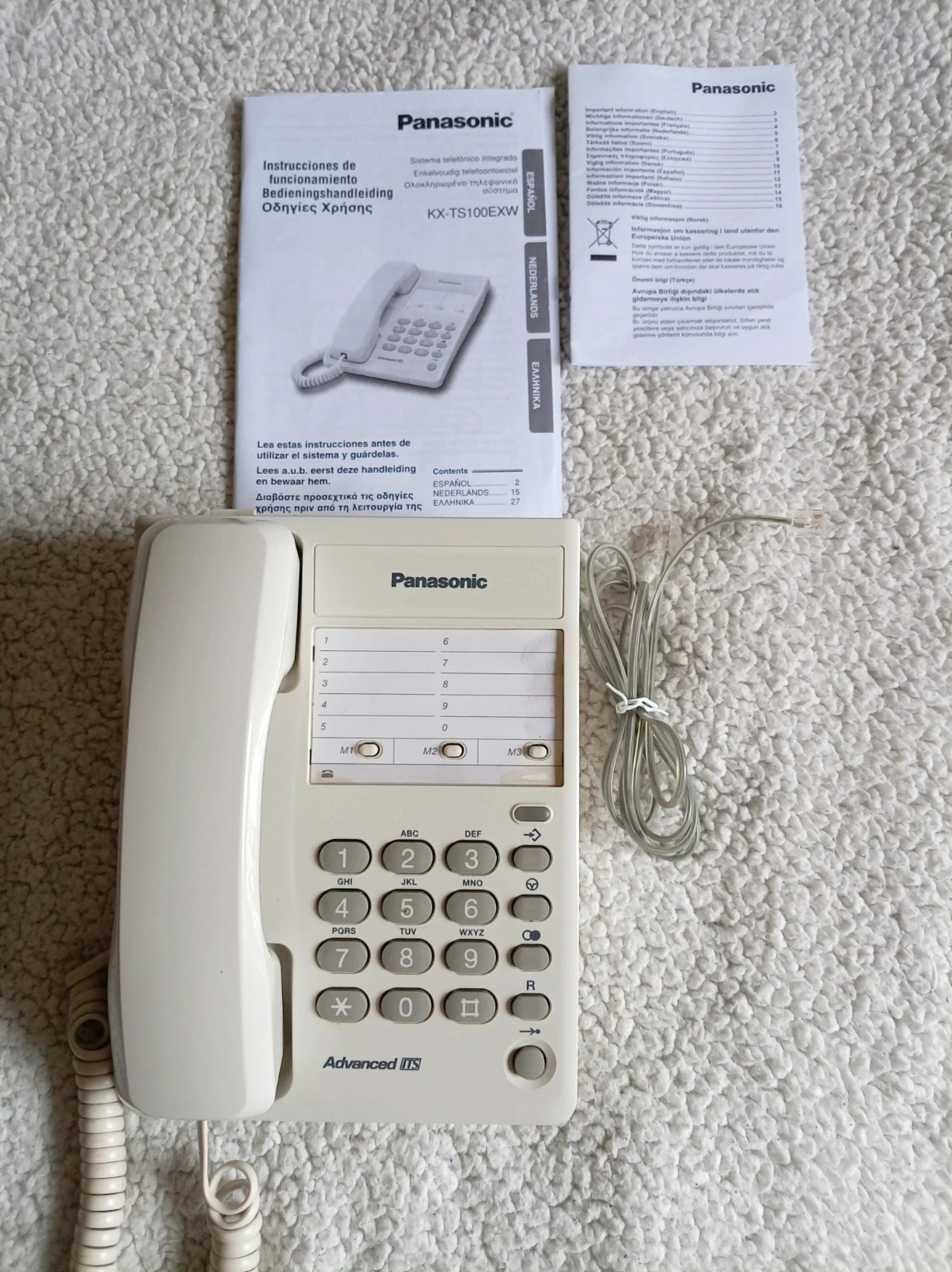 Telefono fijo Panasonic KX TS100EXW vintage landline phone – Panasonic 5