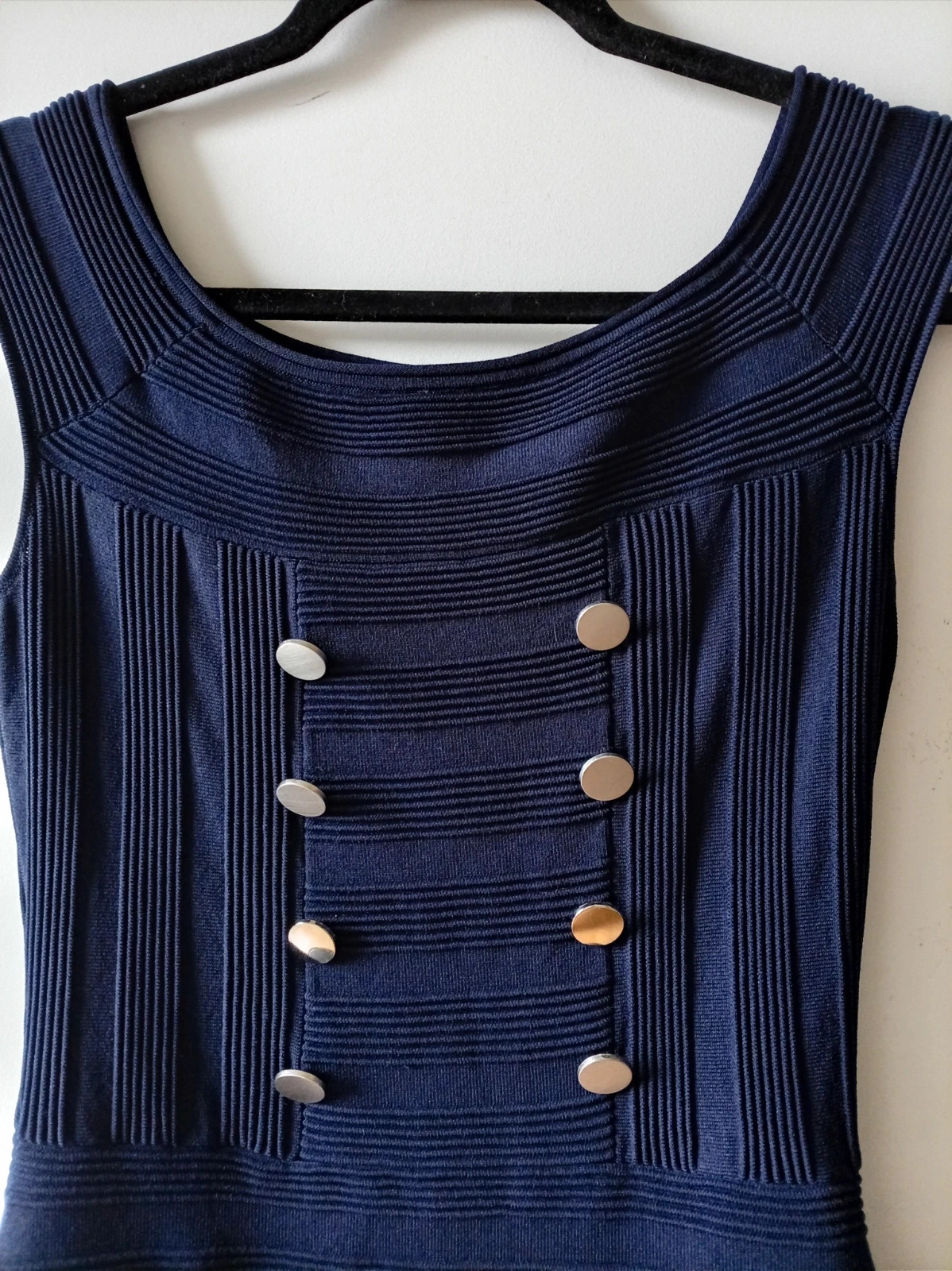 Vestido corto ajustado de punto acanalado Robe moulante Morgan de Toi navy blue dress Talla S 36 – Morgan – taille S / 36 / 8 3