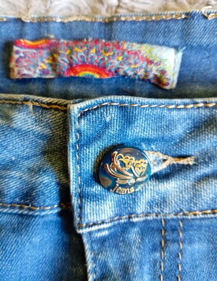 short vaquero encaje boho denim shorts ripped taille xl – ye bo mei – taille XL / 42 / 14 5