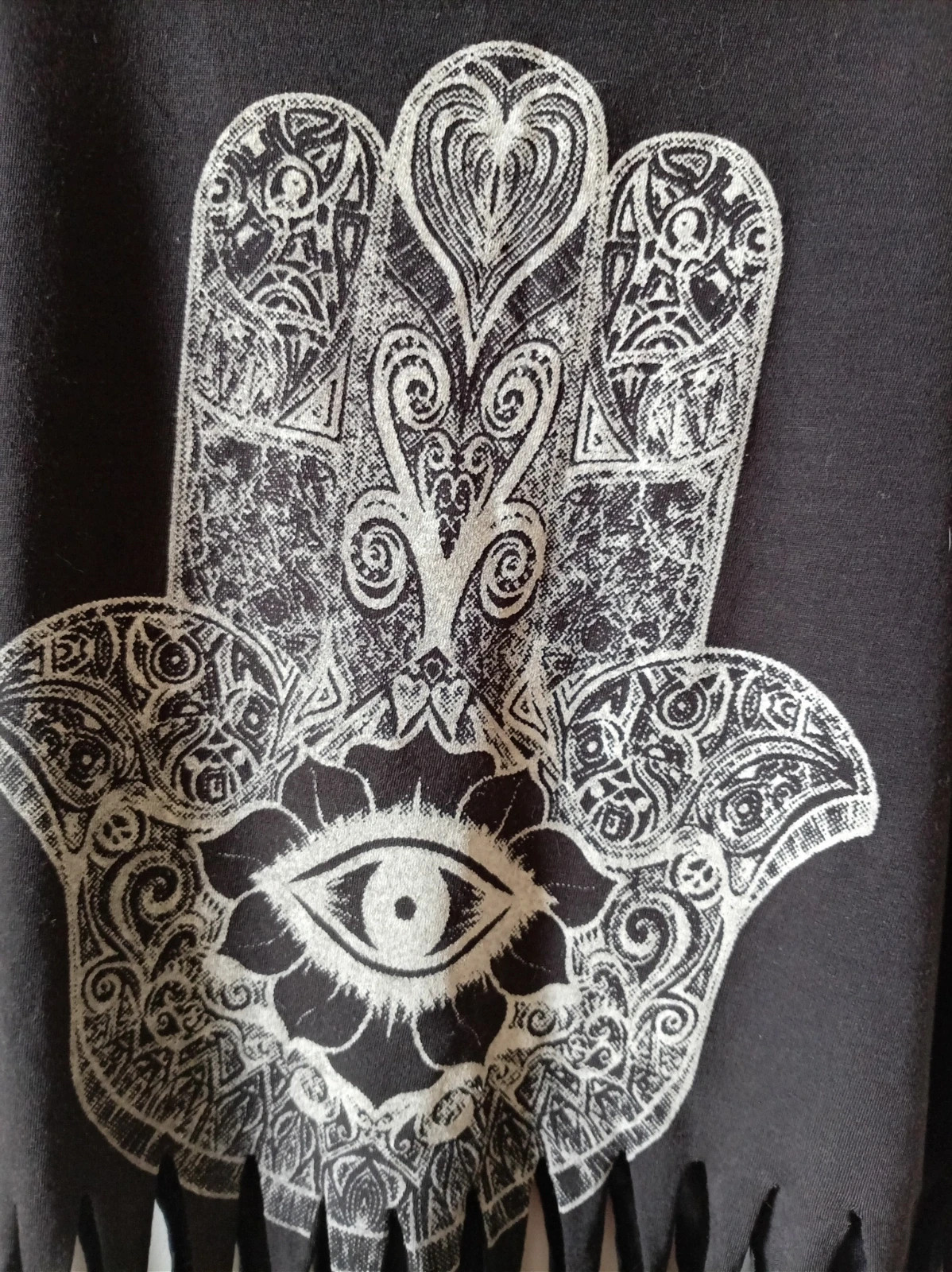 Top tirantes hamsa mano fatima franjas boho top tank size s m – Bambule – taille M / 38 / 10 2