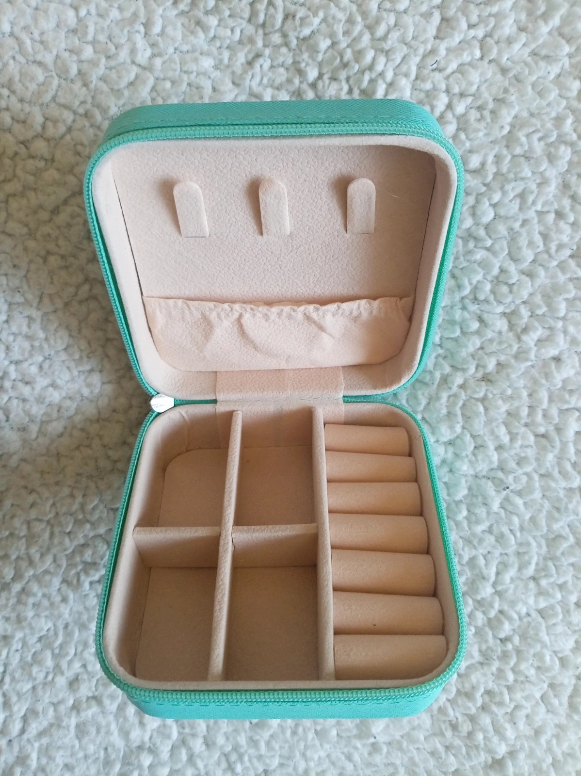 Joyero de viaje pequeño turquesa Tiffany style mini jewelry box – Local 2