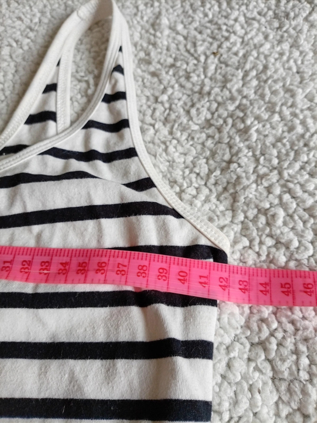 Camiseta tirantes rayas negras y blancas marineras Bershka striped tank top L – Bershka – taille L / 40 / 12 4