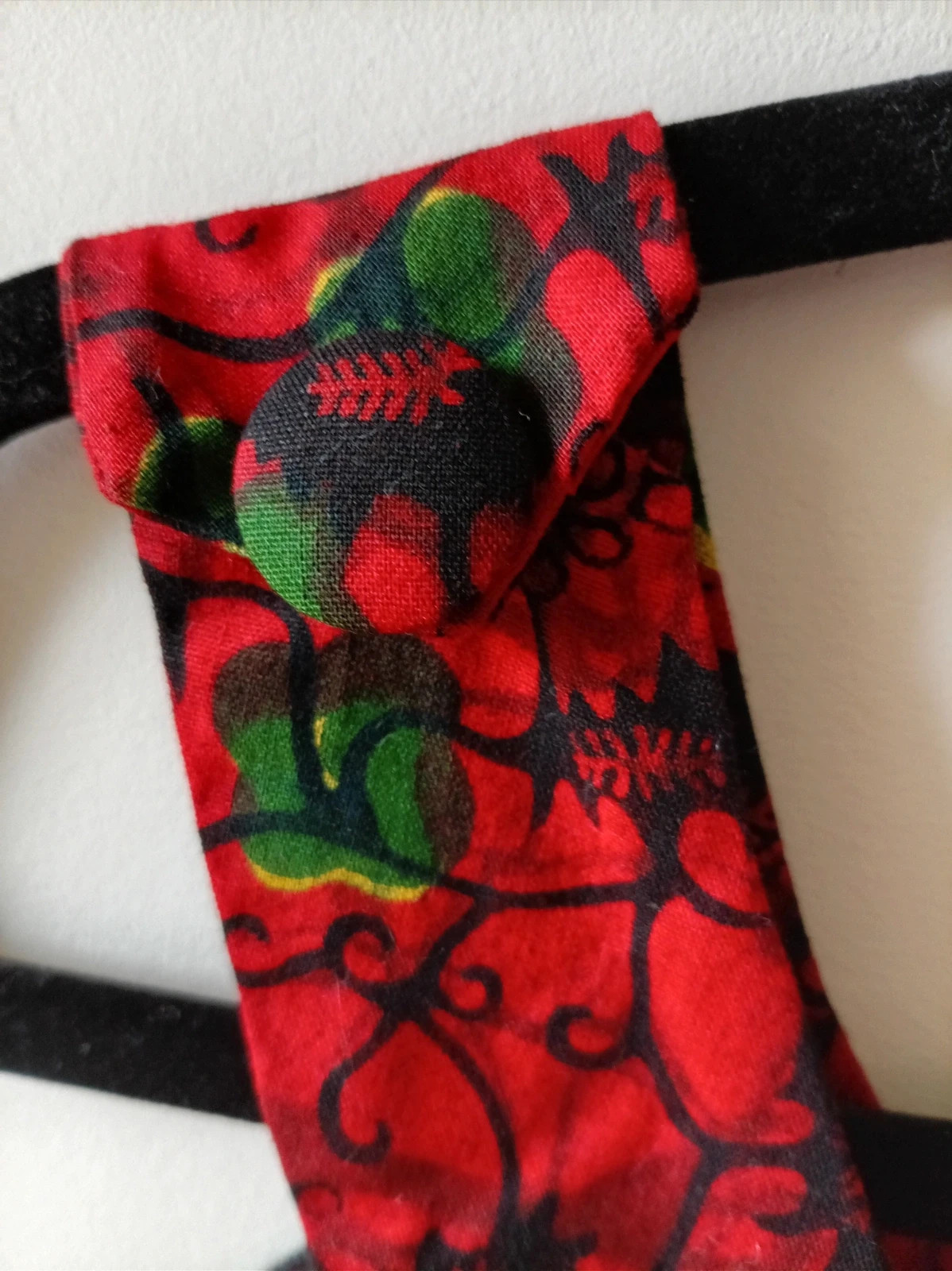 Top tirantes senegal estampado etnico afro wax negro rojo Talla S M – made in Sénégal – taille M / 38 / 10 3
