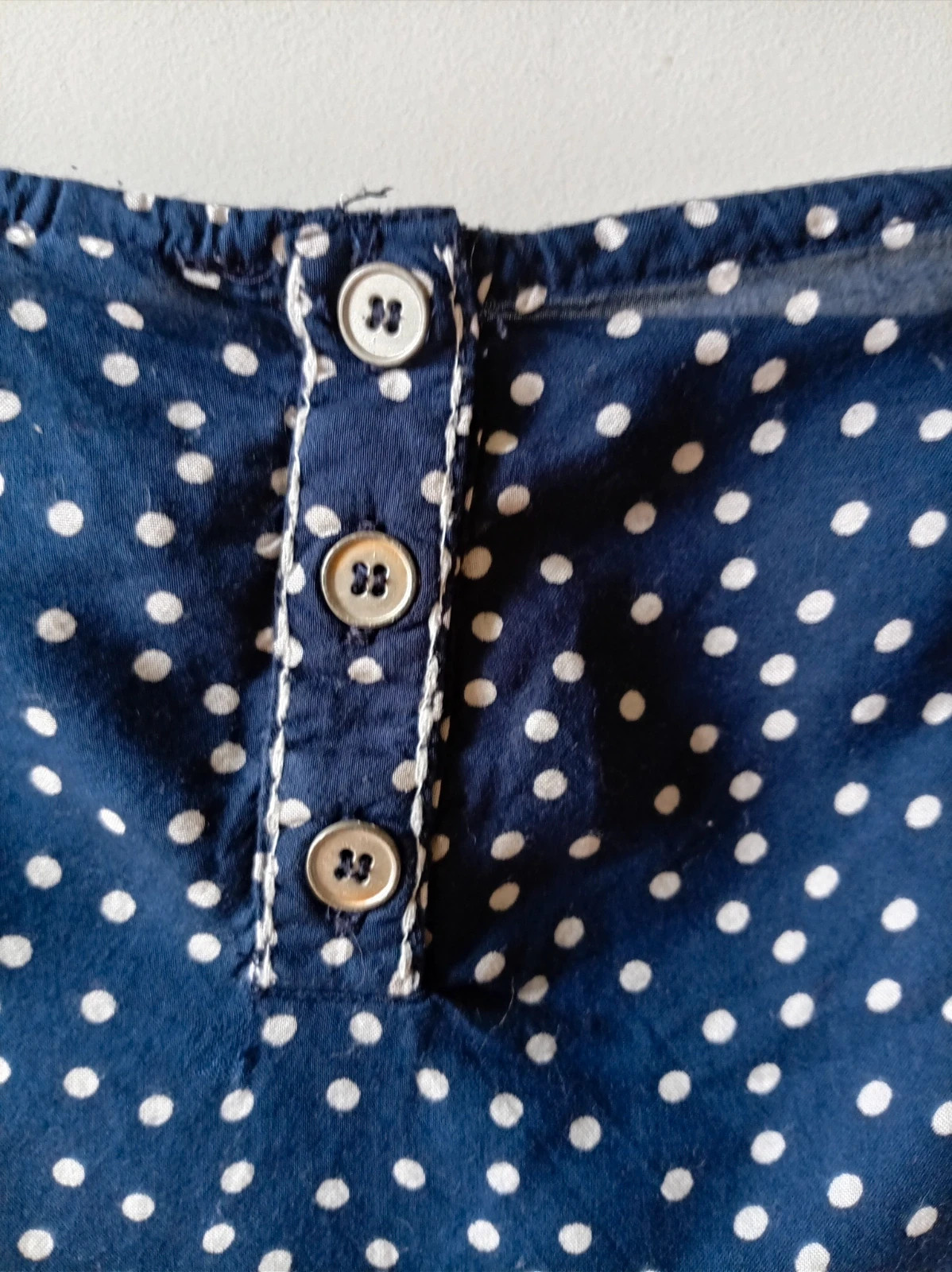 camisa blusa lunares azul marino stradivarius bolsillos Talla L – Stradivarius – taille L / 40 / 12 5