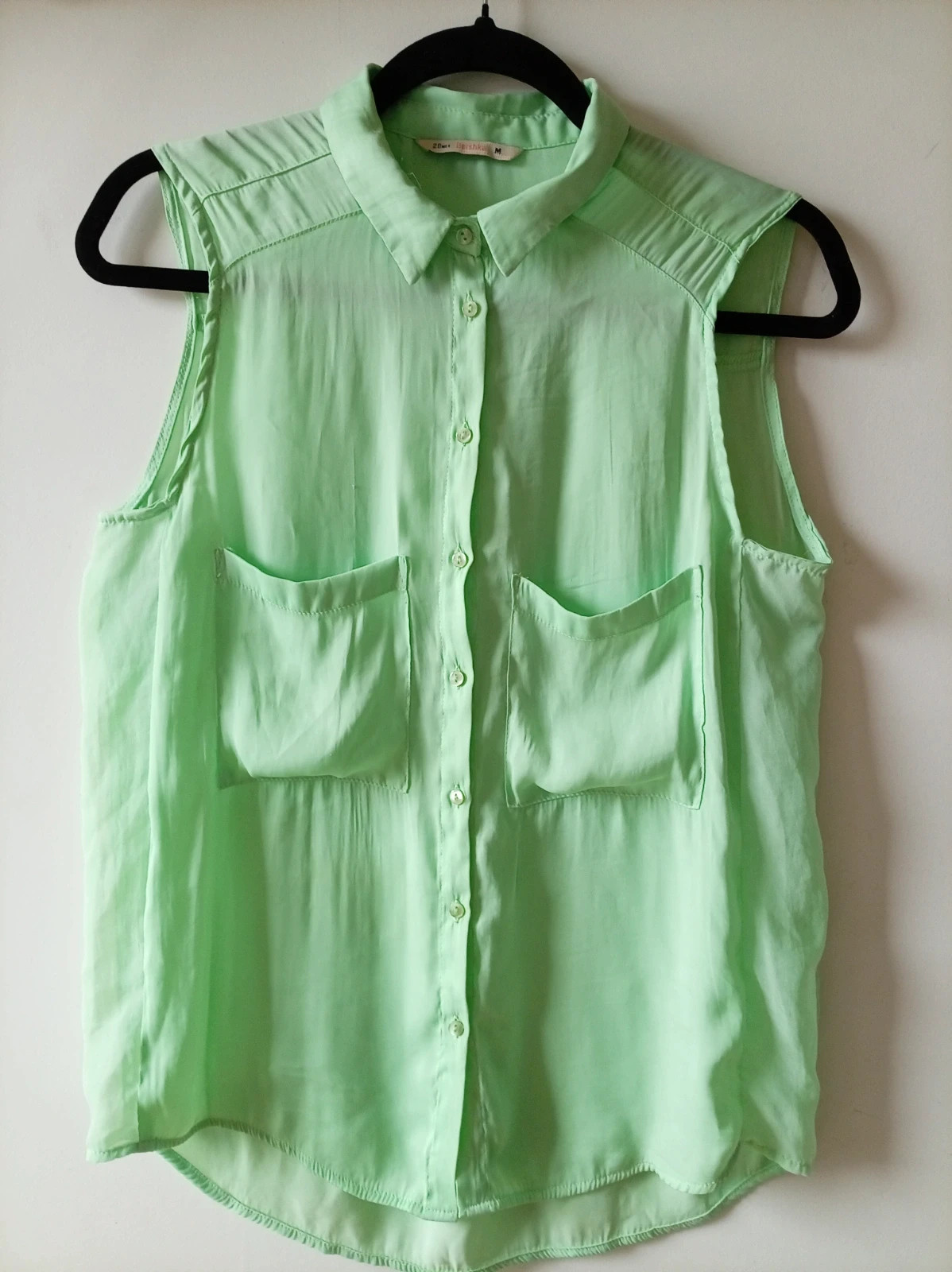 Camisa sin mangas verde agua pastel Bershka Size M – Bershka – taille M / 38 / 10