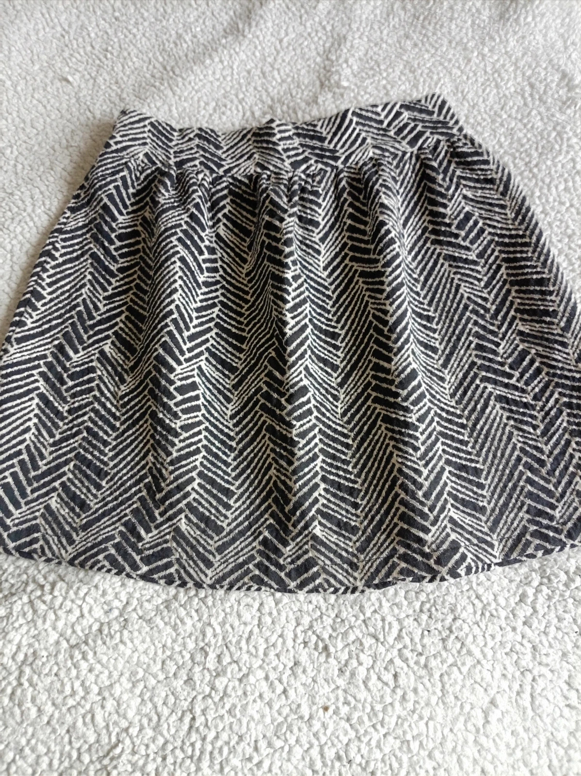 Falda mini Cayro Modas taille S jupe jacquard chevron skirt