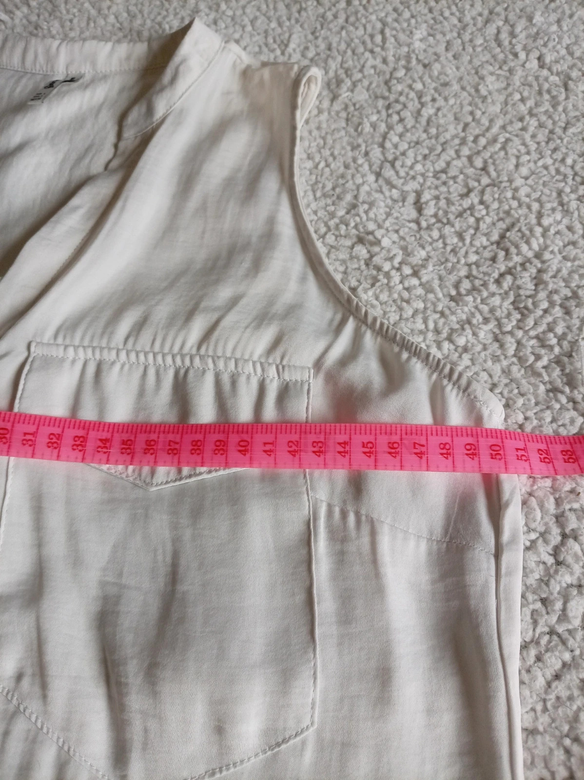 Blusa blanca sin mangas fluida Stradivarius top cream Taille Size L – Stradivarius – taille L / 40 / 12 5
