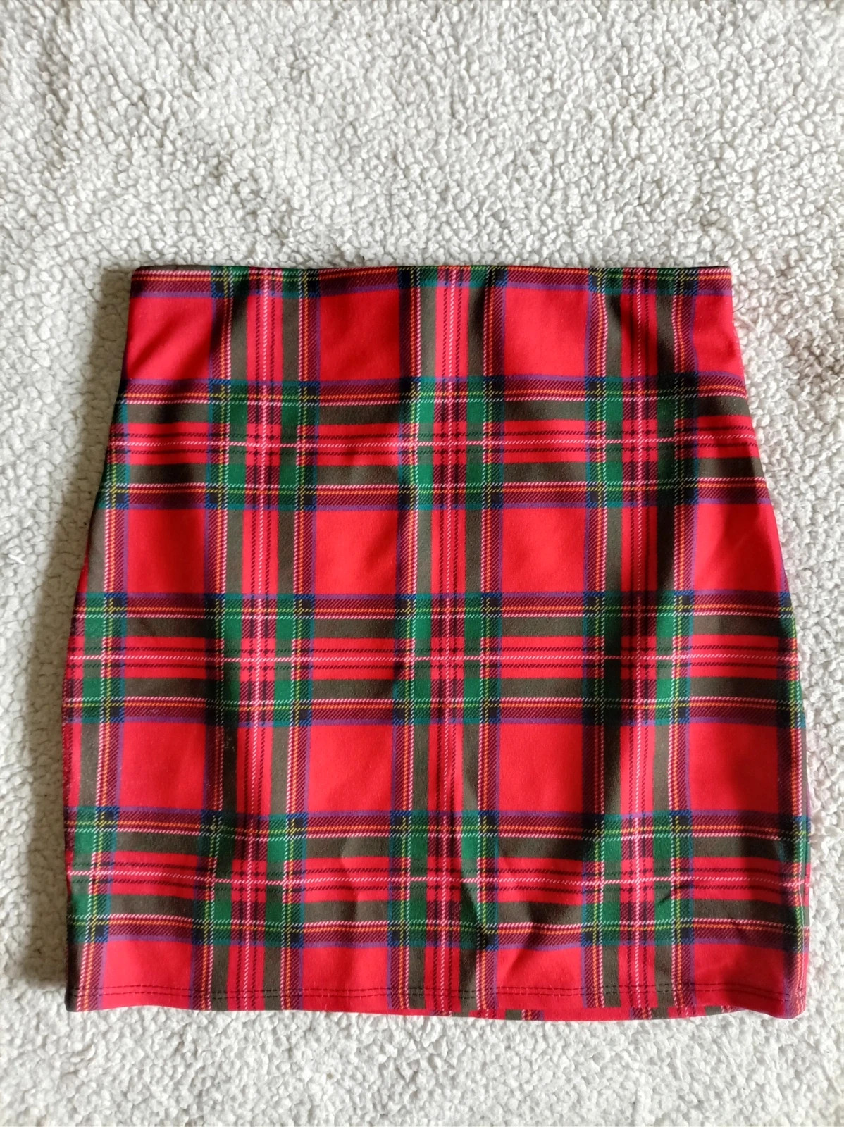 Falda Minifalda Cuadros Tartan Skirt Red Check S M – Local – taille M / 38 / 10