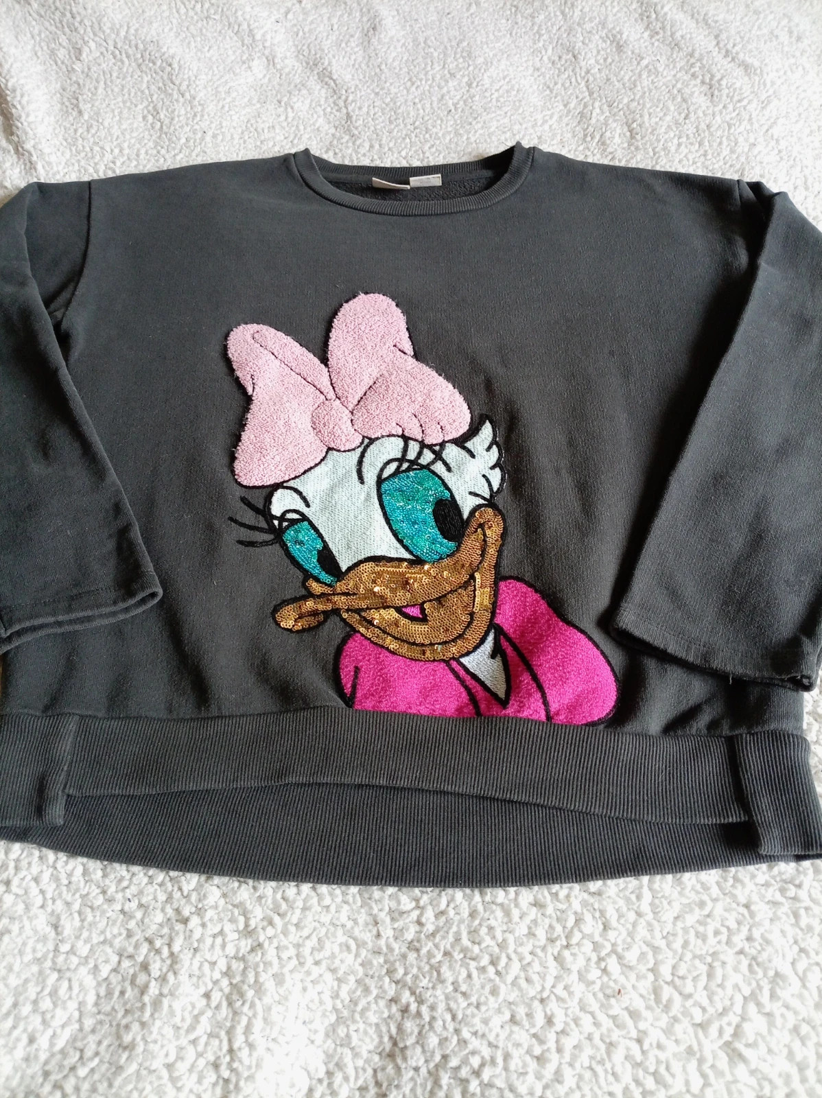 Sudadera Zara Disney Daisy Duck sequins sweatshirt size XS S 13/14 (164 cm) – Zara – taille 14 ans / 164 cm 2