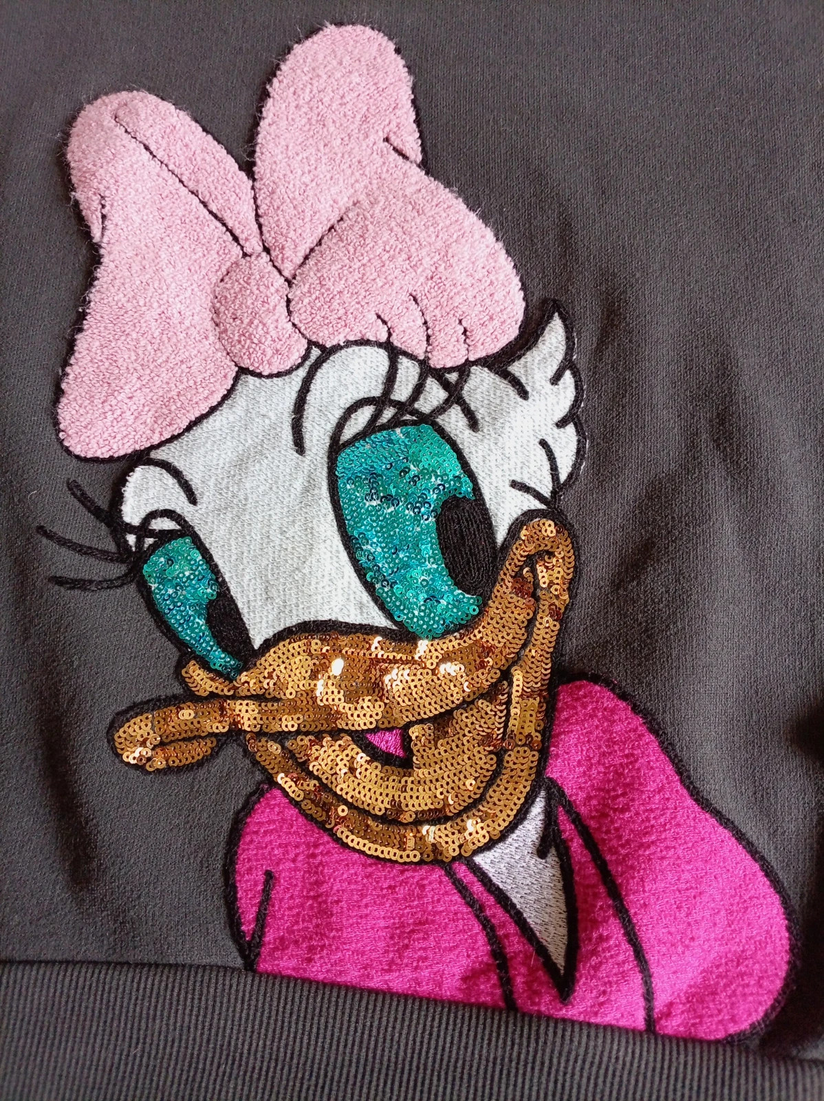 Sudadera Zara Disney Daisy Duck sequins sweatshirt size XS S 13/14 (164 cm) – Zara – taille 14 ans / 164 cm 3
