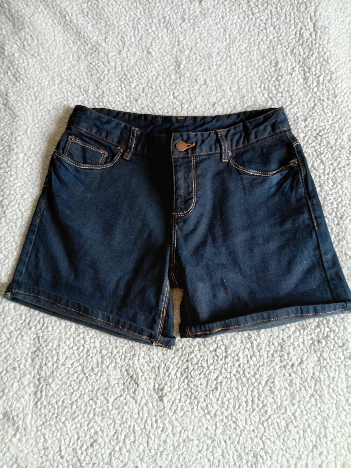 Shorts vaqueros oscuros talla 38 M Woman denim shorts basic Kiabi – Kiabi – taille M / 38 / 10