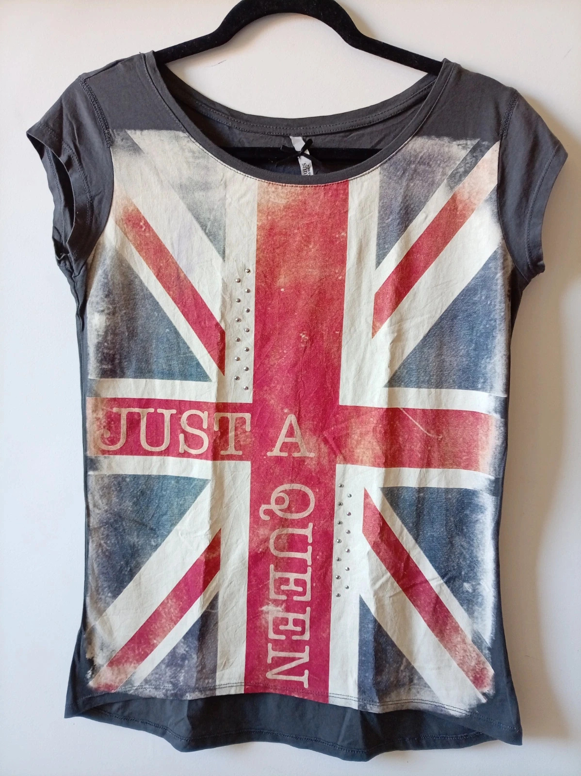 Camiseta Stradivarius Bandera Reino Unido UK Flag Strass Talla S – Stradivarius – taille S / 36 / 8