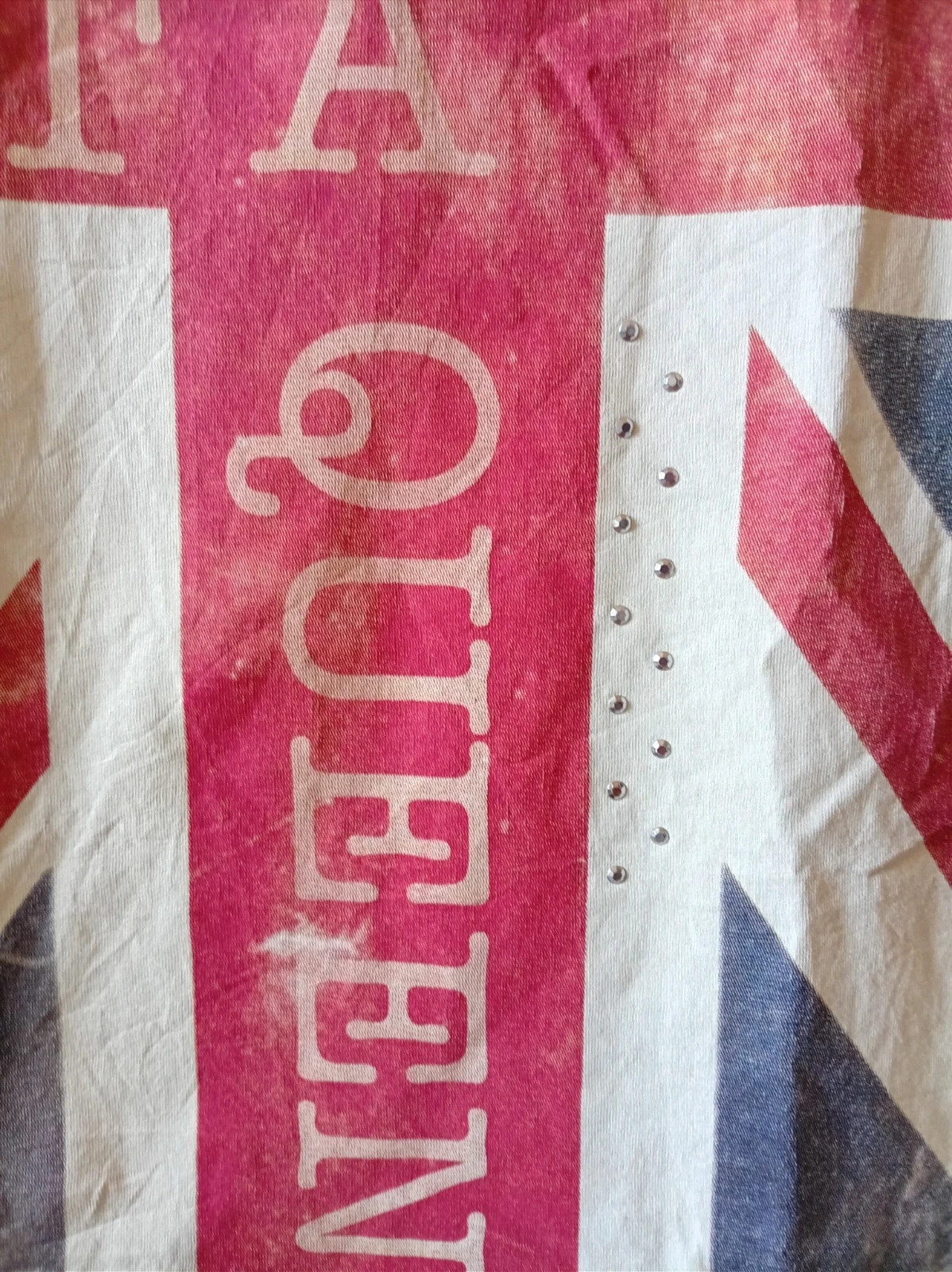 Camiseta Stradivarius Bandera Reino Unido UK Flag Strass Talla S – Stradivarius – taille S / 36 / 8 2
