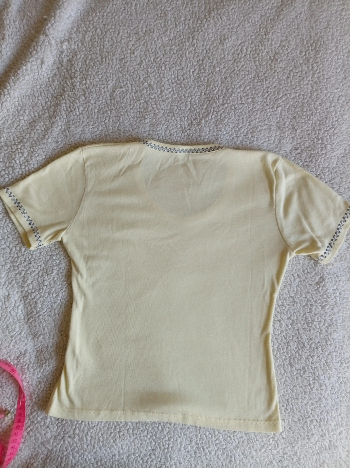 Camiseta vintage amarillo pastel rib t-shirt y2k top S M – Vintage – taille M / 38 / 10 2