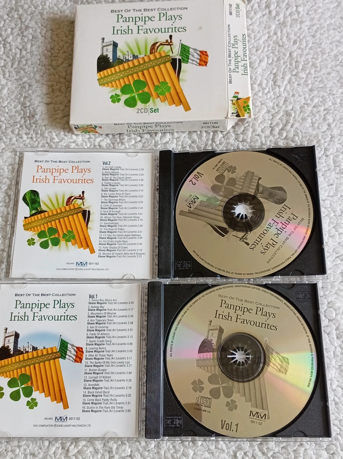 Pack musica Irlanda folklore irish favourites panpipe plays 2 cd set vintage 2008 2