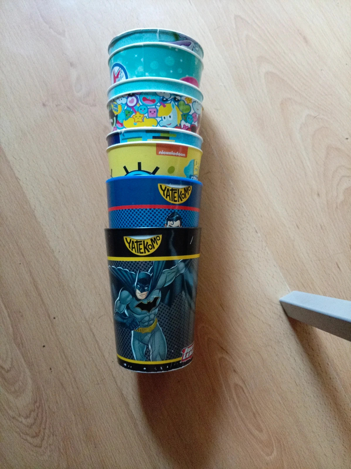 Lote de 8 vasos verres en plastique enfants bob leponge pat patrouille super nanas – Inconnu 2